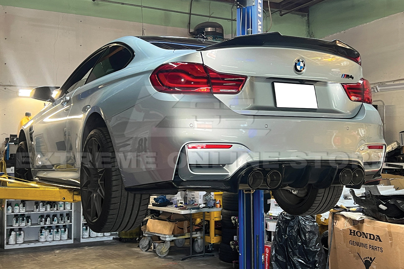 2014-2019 BMW M3 M4 Muffler Burnt Tip Axle Back W/ Resonated Mid Pipe Cat Back Exhaust