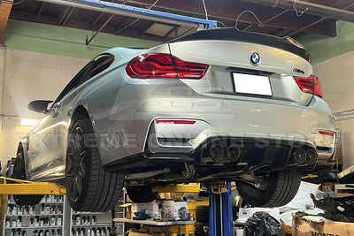 2014-2019 BMW M3 M4 Muffler Burnt Tip Axle Back W/ Resonated Mid Pipe Cat Back Exhaust