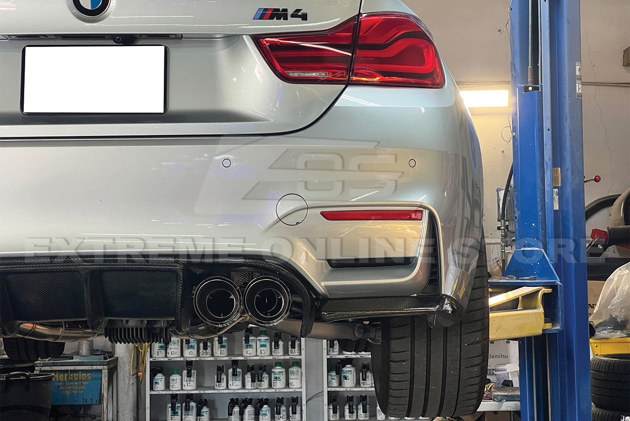 2014-2019 BMW F80 M3 F82 F83 M4 Muffler Axle Back Quad Tips – EOS Exhaust