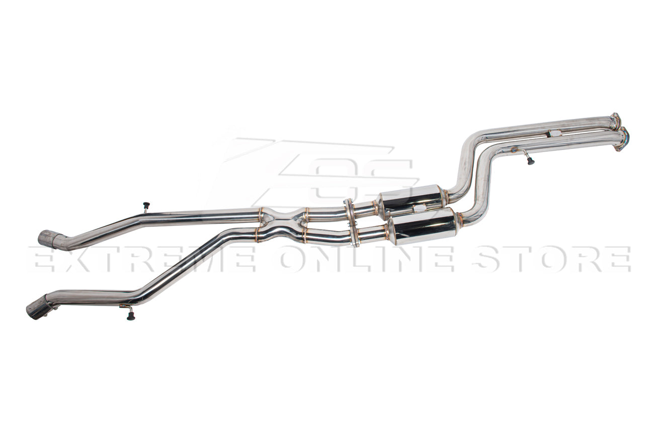 2014-2019 BMW M3 M4 Muffler Burnt Tip Axle Back W/ Resonated Mid Pipe Cat Back Exhaust