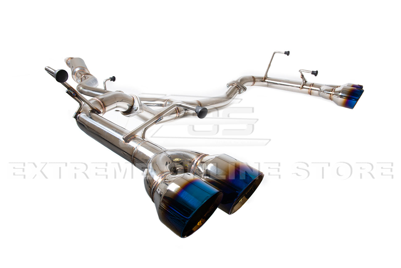 2015-2021 Subaru WRX STi Muffler Delete Quad Burnt Tips Cat Back Exhaust