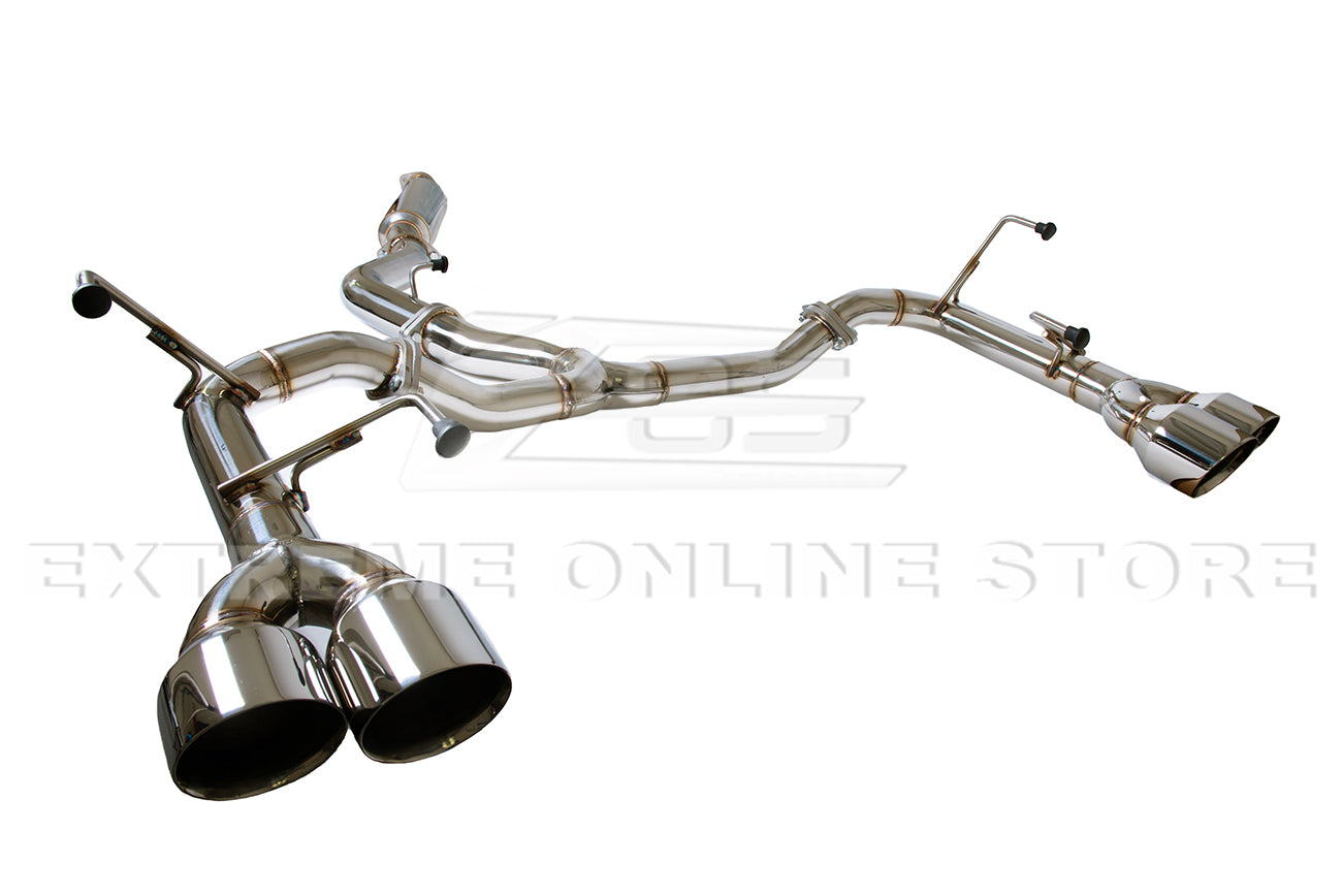 2015-2021 Subaru WRX STi Muffler Delete Quad Tips Cat-Back Exhaust