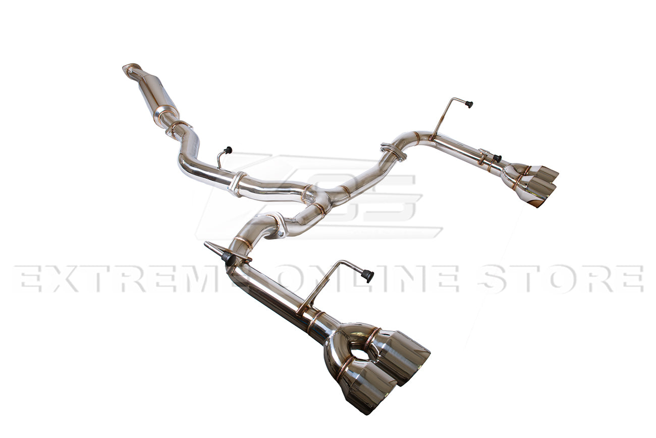 2015-2021 Subaru WRX STi Muffler Delete Quad Tips Cat-Back Exhaust