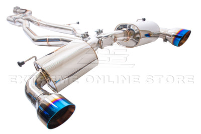 2020-Present Toyota A90 A91 GR Supra Non Resonated Burnt Tips Cat Back Exhaust