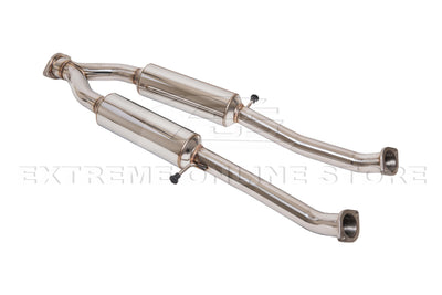 2009-2021 Nissan 370Z Z34 Resonated Mid Pipe Muffler Delete Axle Back Exhaust Kit