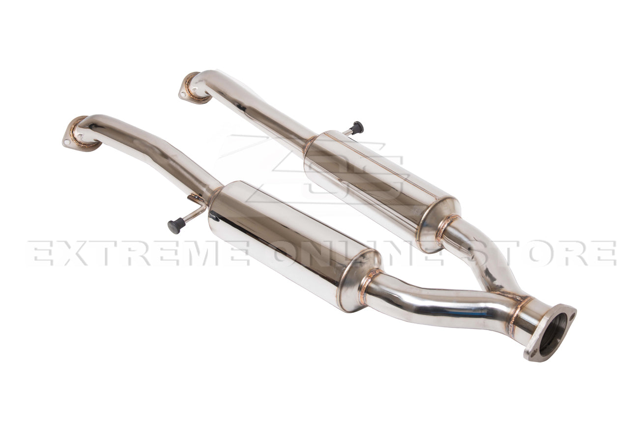 2009-2021 Nissan 370Z Z34 Resonated Mid Pipe Muffler Delete Axle Back Exhaust Kit