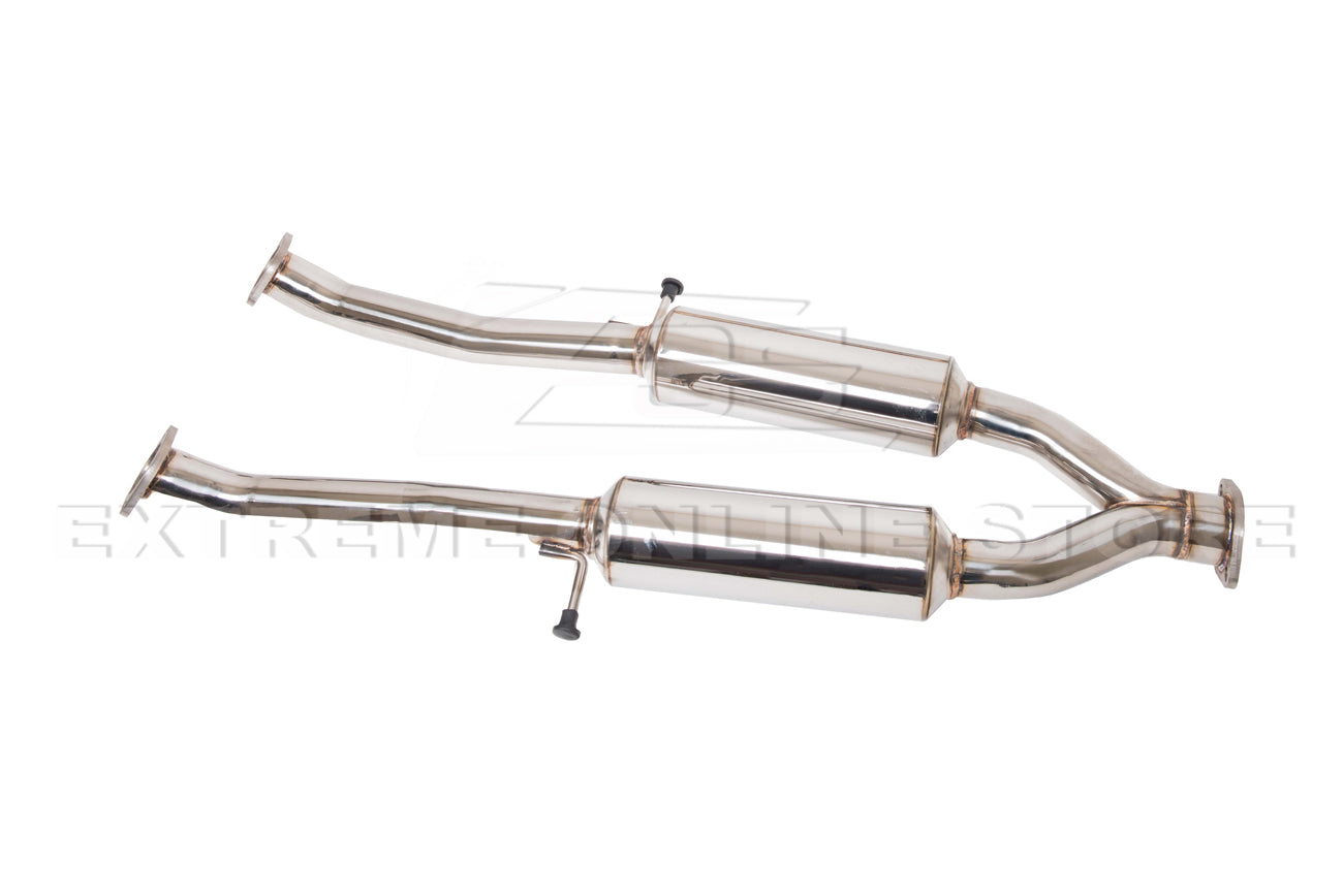 2009-2021 Nissan 370Z Z34 Resonated Mid Pipe Muffler Delete Axle Back Exhaust Kit