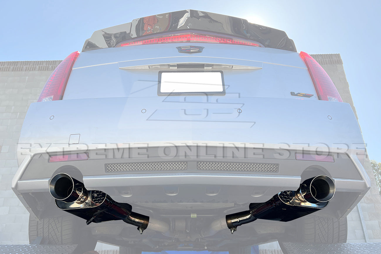 2009-2015 Cadillac Gen 2 CTS-V Sedan Axle Back Dual Tips Exhaust W/ Valve Control