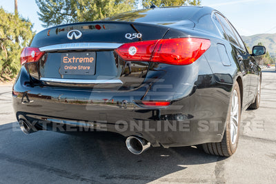 2014-Present Infiniti Q50 Muffler Delete Axle Back Dual Tips Exhaust