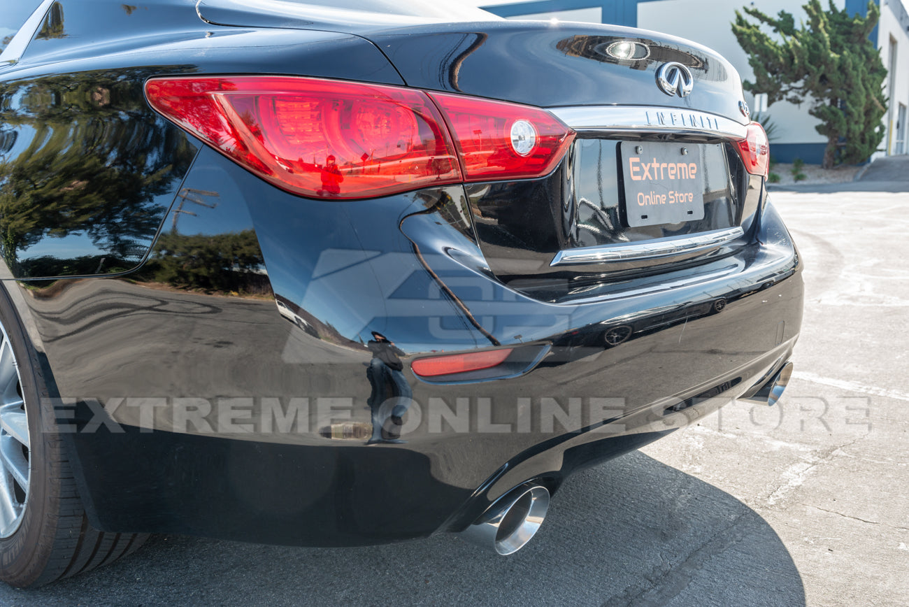 2014-Present Infiniti Q50 Muffler Delete Axle Back Dual Tips Exhaust