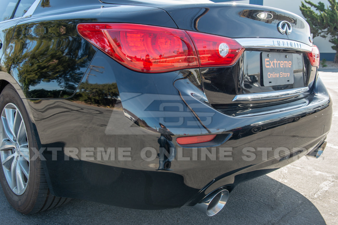 2014-Present Infiniti Q50 Muffler Delete Axle Back Dual Tips Exhaust