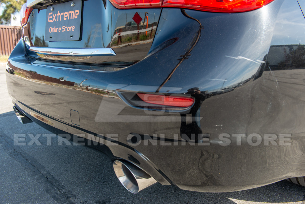 2014-Present Infiniti Q50 Muffler Delete Axle Back Dual Tips Exhaust