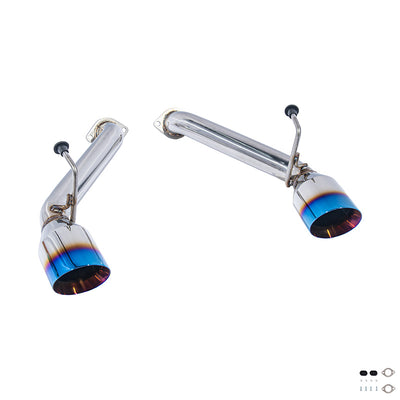 2009-2021 Nissan 370Z Z34 Muffler Delete Axle Back Burnt Tips Exhaust