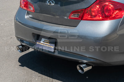 2007-2014 Infiniti G35 G37 Sedan Muffler Delete Axle Back Dual Burnt Tips Exhaust