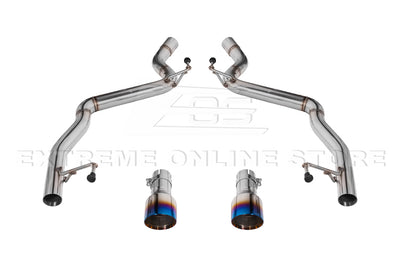 2024-Present Ford Mustang GT Muffler Delete Axle Back Dual Burnt Tips Exhaust