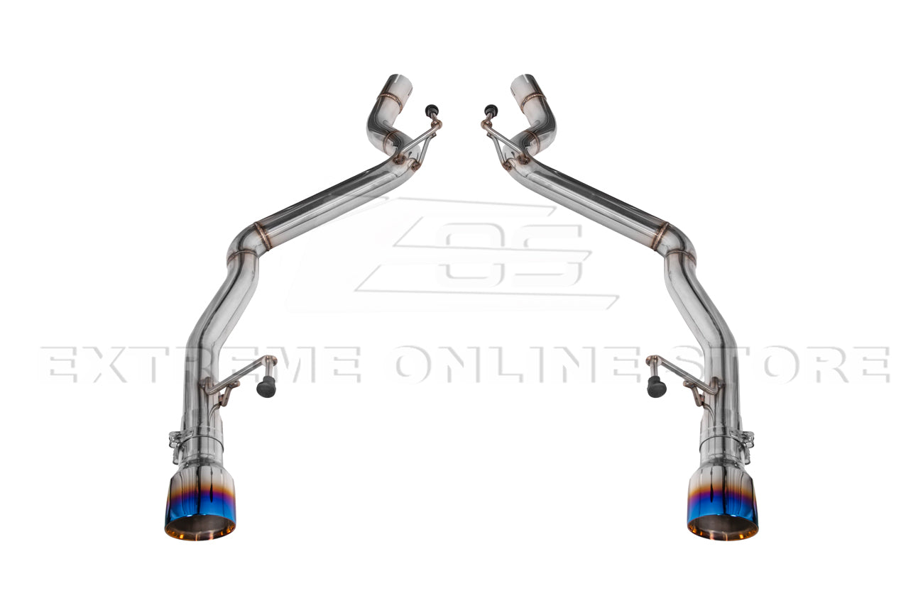 2024-Present Ford Mustang GT Muffler Delete Axle Back Dual Burnt Tips Exhaust