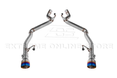 2024-Present Ford Mustang GT Muffler Delete Axle Back Dual Burnt Tips Exhaust