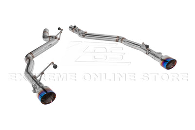 2024-Present Ford Mustang GT Muffler Delete Axle Back Dual Burnt Tips Exhaust