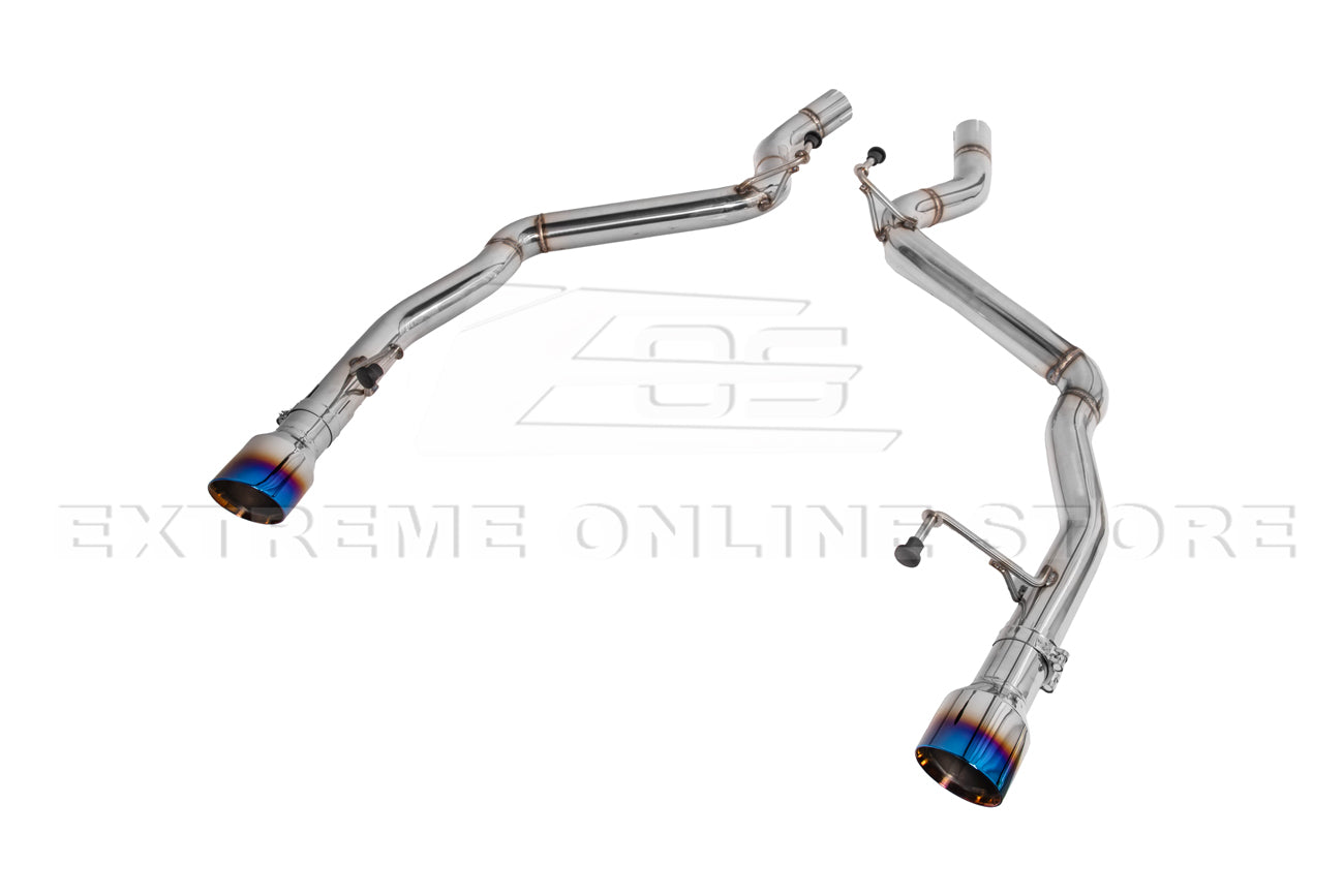 2024-Present Ford Mustang GT Muffler Delete Axle Back Dual Burnt Tips Exhaust