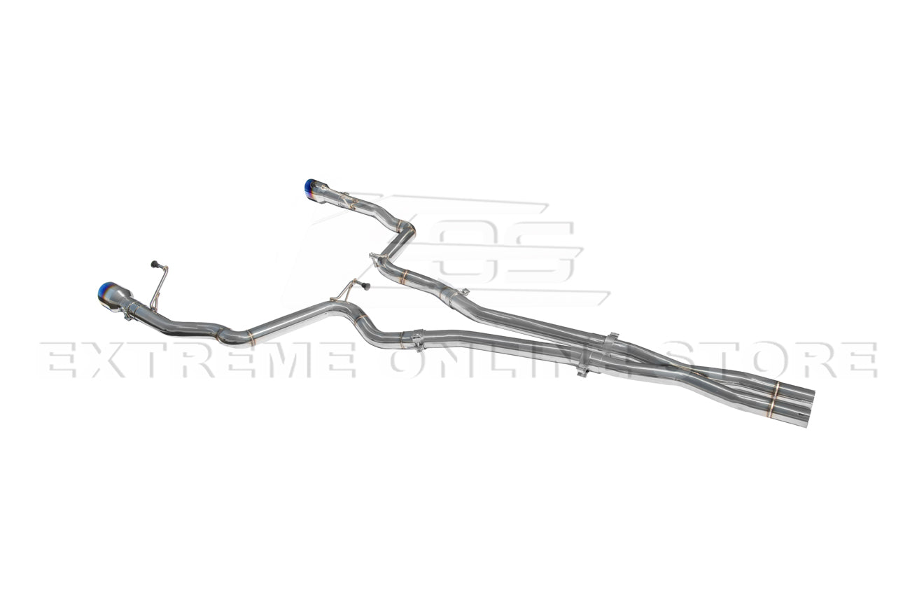 2024-Present Ford Mustang GT Straight Cat Back Dual Burnt Tips Exhaust