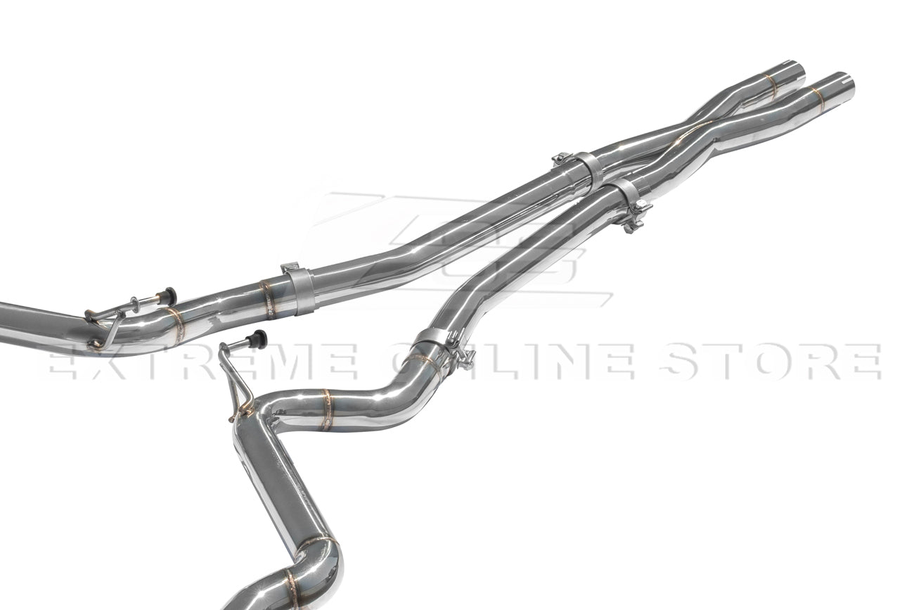 2024-Present Ford Mustang GT Straight Cat Back Dual Burnt Tips Exhaust