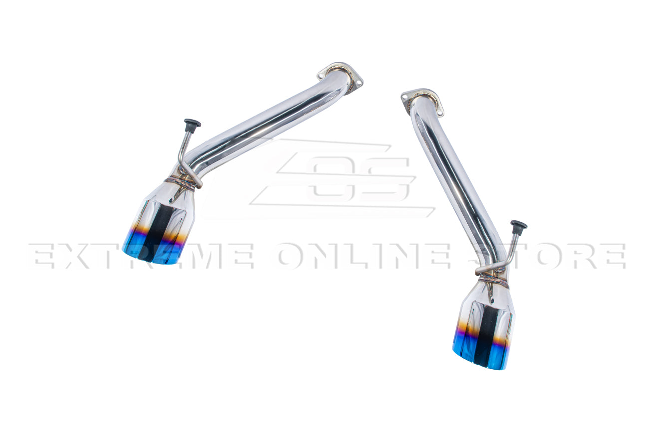 2009-2021 Nissan 370Z Z34 Muffler Delete Axle Back Burnt Tips Exhaust
