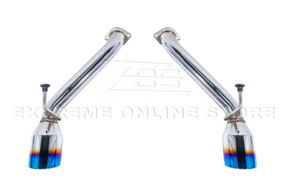 2014-2016 Infiniti Q60 Muffler Delete Axle Back Burnt Tips Exhaust