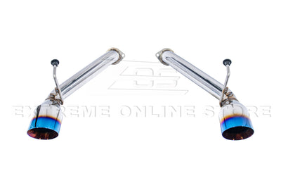 2014-2016 Infiniti Q60 Muffler Delete Axle Back Burnt Tips Exhaust