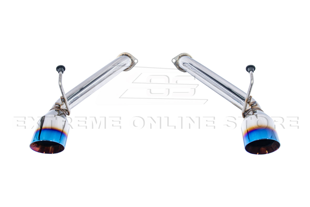 2009-2021 Nissan 370Z Z34 Muffler Delete Axle Back Burnt Tips Exhaust
