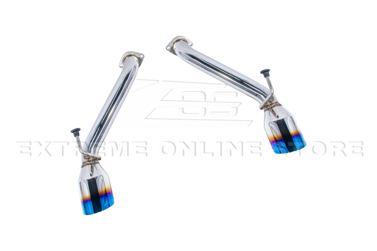 2009-2021 Nissan 370Z Z34 Muffler Delete Axle Back Burnt Tips Exhaust