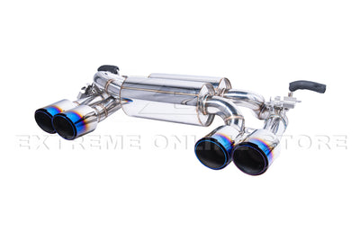 2014-2019 BMW M3 M4 Muffler Burnt Tip Axle Back W/ Resonated Mid Pipe Cat Back Exhaust