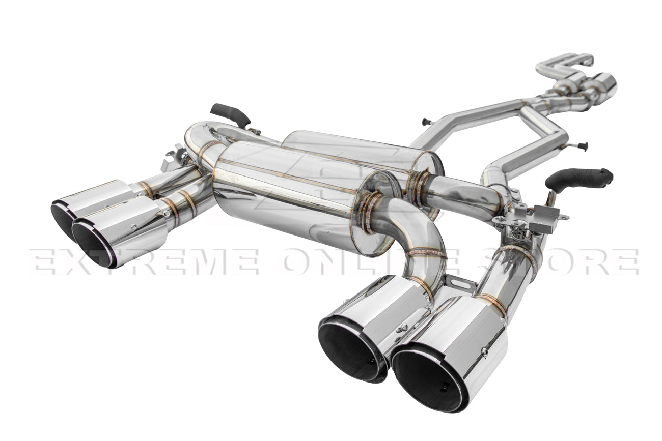 2014-2019 BMW M3 M4 Muffler Axle Back W/ Resonated Mid Pipe Cat Back Exhaust