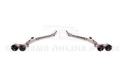 2024-Present Ford Mustang GT Muffler Delete Axle Back Quad Burnt Tips Exhaust