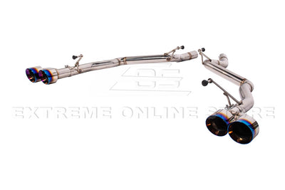 2024-Present Ford Mustang GT Muffler Delete Axle Back Quad Burnt Tips Exhaust