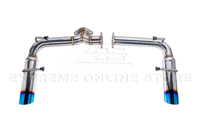 2022-Present Toyota GR86 Subaru BRZ BOSO Style Muffler Delete Burnt Tip Axle Back Exhaust