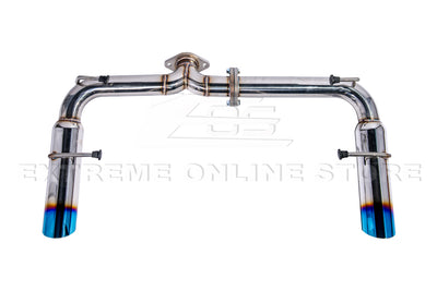 2022-Present Toyota GR86 Subaru BRZ BOSO Style Muffler Delete Burnt Tip Axle Back Exhaust