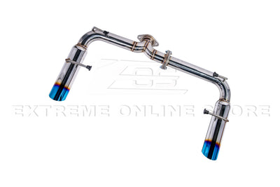 2022-Present Toyota GR86 Subaru BRZ BOSO Style Muffler Delete Burnt Tip Axle Back Exhaust