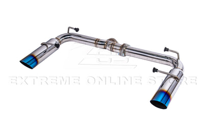2022-Present Toyota GR86 Subaru BRZ BOSO Style Muffler Delete Burnt Tip Axle Back Exhaust