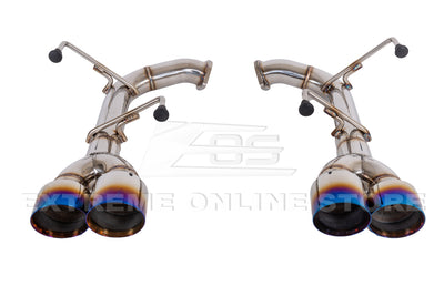 2015-2021 Subaru WRX STi Muffler Delete Quad Burnt Tips Cat Back Exhaust