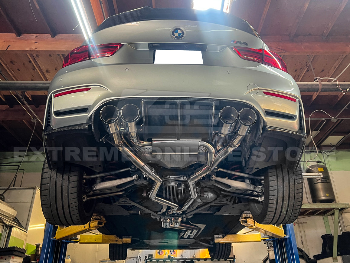 2014-2019 BMW M3 M4 Muffler Axle Back W/ Resonated Mid Pipe Cat Back Exhaust