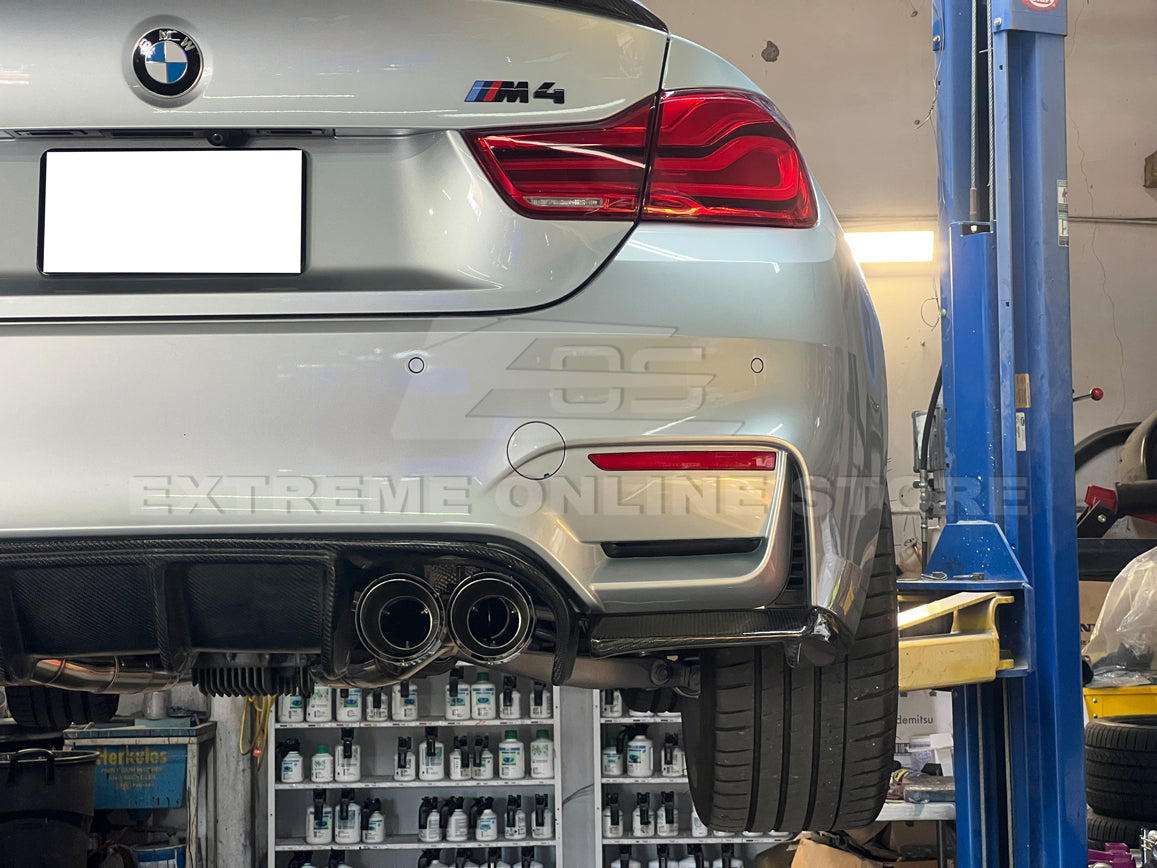 2014-2019 BMW F80 M3 F82 F83 M4 Muffler Axle Back Quad Burnt Tips