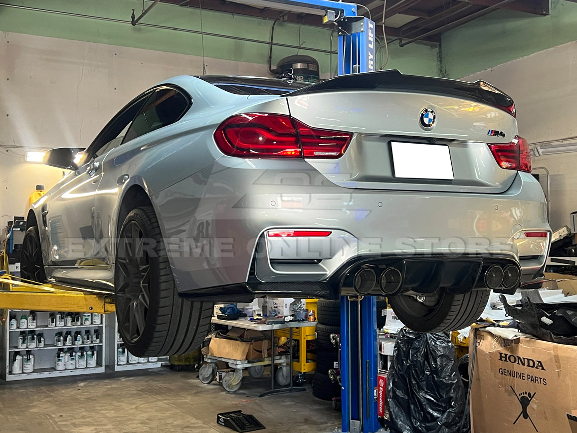 2014-2019 BMW M3 M4 Muffler Burnt Tip Axle Back W/ Resonated Mid Pipe Cat Back Exhaust