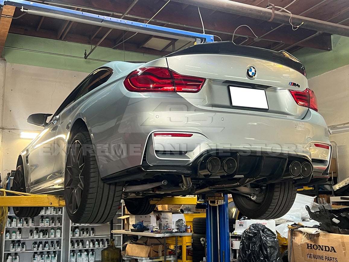 2014-2019 BMW M3 M4 Muffler Burnt Tip Axle Back W/ Resonated Mid Pipe Cat Back Exhaust