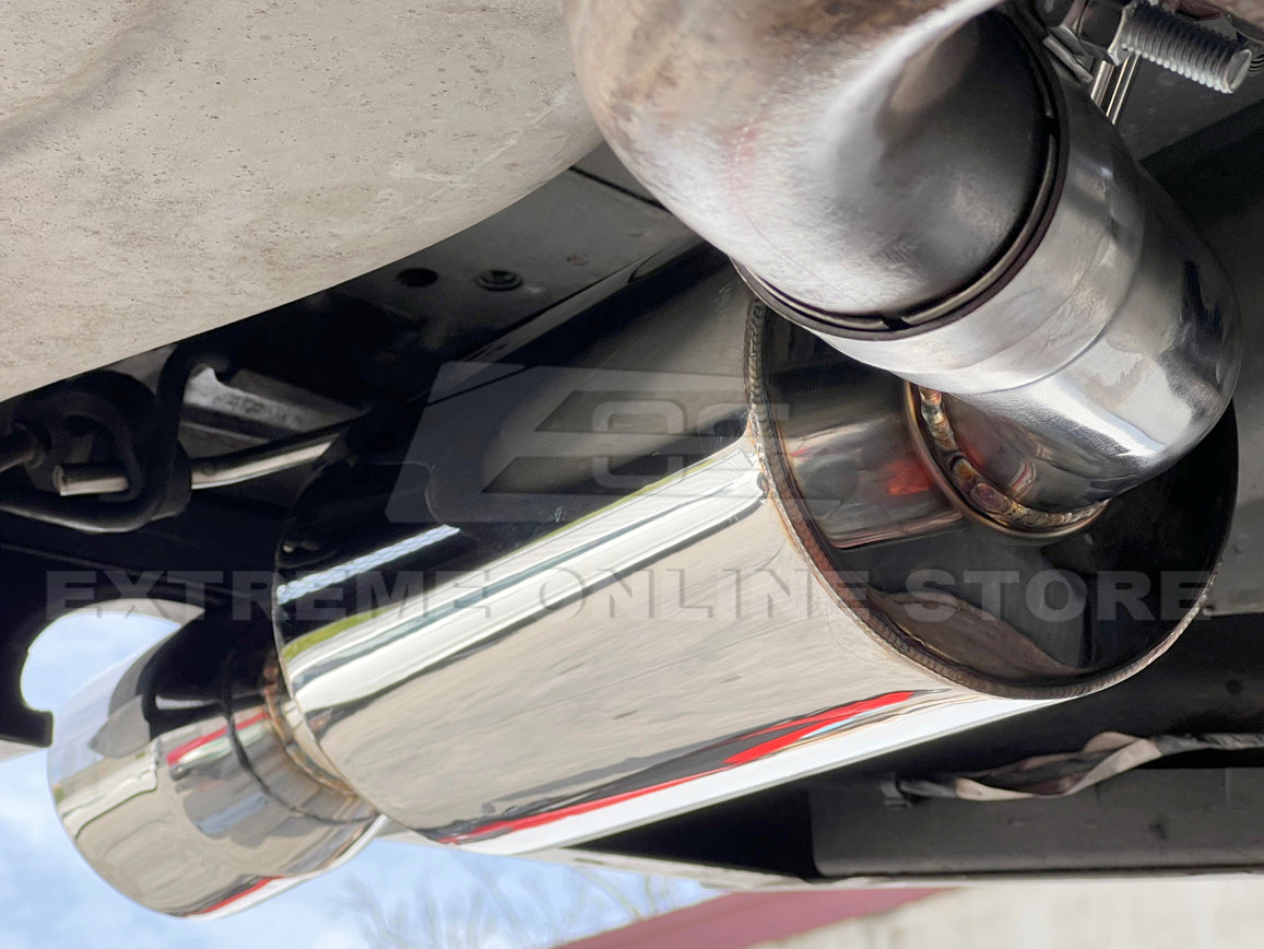 thumbnail interactive-video image 1 of Extreme Online Store Stainless Steel Axle Back Exhaust – 09-20 Nissan 370Z Z34 4.5in Dual Tips 1 of 2