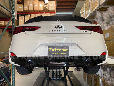 2017-Present Infiniti Q60 Muffler Delete Dual Burnt Tips Exhaust