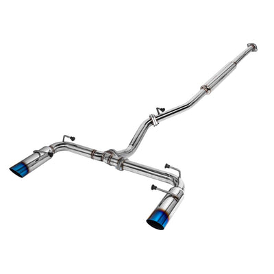 2022-Present Toyota GR86 Subaru BRZ BOSO Style Muffler Delete Burnt Tip Cat Back Exhaust