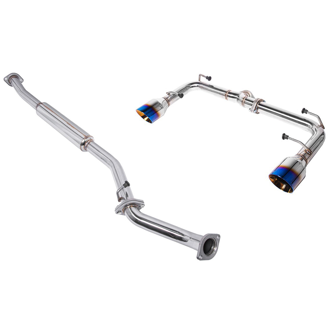 2022-Present Toyota GR86 Subaru BRZ Cat Back Dual Burnt Tips Exhaust Kit