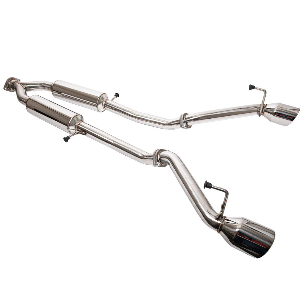 2009-2021 Nissan 370Z Z34 Resonated Mid Pipe Muffler Delete Axle Back Exhaust Kit